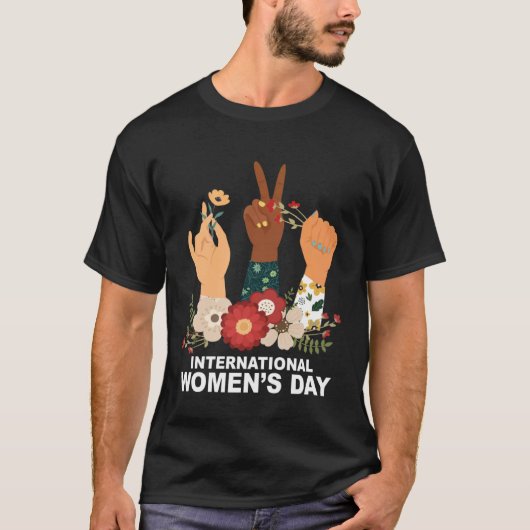 Cute Hands International Womens Day 8 March Happy  T-shirt (Voorkant)