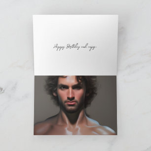Cute Handsome Man Birthday Kaart