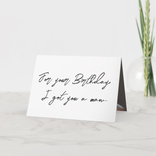 Cute Handsome Man Birthday Kaart (Voorkant)