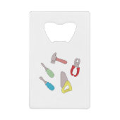Cute Handyman Tools Creditkaart Flessenopener (Voorkant)