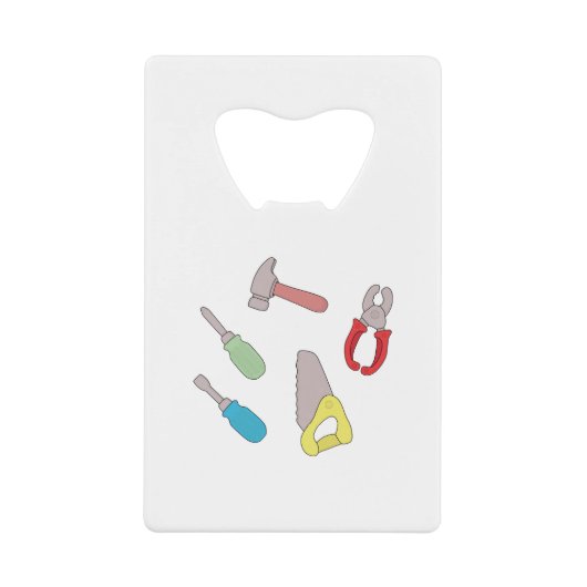Cute Handyman Tools Creditkaart Flessenopener (Voorkant)