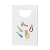 Cute Handyman Tools Creditkaart Flessenopener (Achterkant)