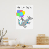 Cute hang in DRAGON kantoor poster (Keuken)