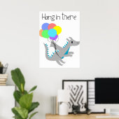 Cute hang in DRAGON kantoor poster (Thuiskantoor)