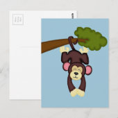 Cute Hanging Monkey Briefkaart (Voorkant / Achterkant)