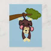 Cute Hanging Monkey Briefkaart (Voorkant)