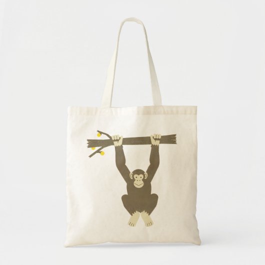 Cute Hanging Monkey Tote Bag (Voorkant)