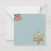 Cute Hanukka Sloffen Notitiekaartje (Achterkant)