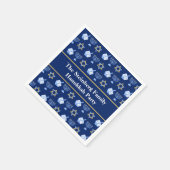 Cute Hanukkah Dreidel Menorah Pattern Custom Party Servet (Hoek)