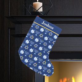 Cute Hanukkah Pattern Kleine Kerstsok