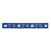 Cute Hanukkah Pattern Satijnen Lint (Voorkant)
