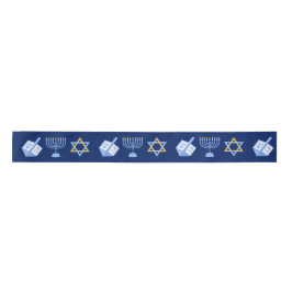 Cute Hanukkah Pattern Satijnen Lint