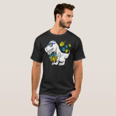 Cute Hanukkah Rex Dinosaur Menorasaurus Chanukah B T-shirt (Voorkant volledig)