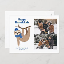 Cute Hanukkah Sloth 2 Foto Collage