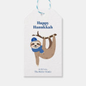 Cute Hanukkah Sloth Cadeaulabel (Voorkant)