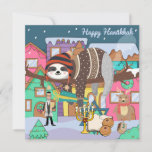 Cute Hanukkah Sloth Note Kaart<br><div class="desc">Schattige Hanukkah Sloth</div>