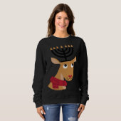 Cute Hanukkah  Winter Holidays jewish Animal Deer Trui (Voorkant volledig)