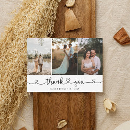 Cute Hanwriting kalligraphy Heart Foto Dank je Bedankkaart