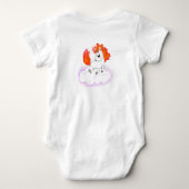 cute Happiness magic blue unicorn Romper (Achterkant)