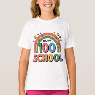 Cute Happy 100 Days of School Tee T-shirt