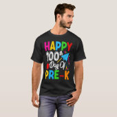 Cute Happy 100th Day of Pre k School For Student o T-shirt (Voorkant volledig)