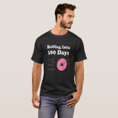 Cute Happy 100th Day Of School Rolling Strawberry T-shirt (Voorkant volledig)