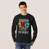 Cute Happy 100th Day Of School Second 2nd Grade Bo T-shirt (Voorkant volledig)