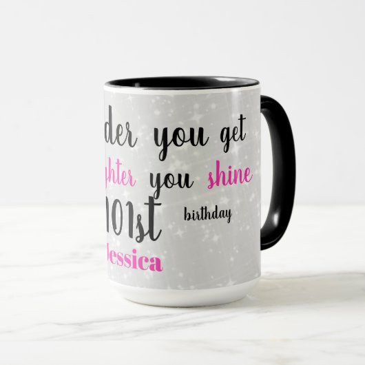 Cute Happy 101st Birthday Mok (Voorkant rechts)