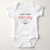 Cute Happy 1st Vaderdag Boy Keepomwille Girl Romper (Voorkant)