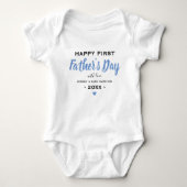 Cute Happy 1st Vaderdag Boy Keepomwille Romper (Voorkant)