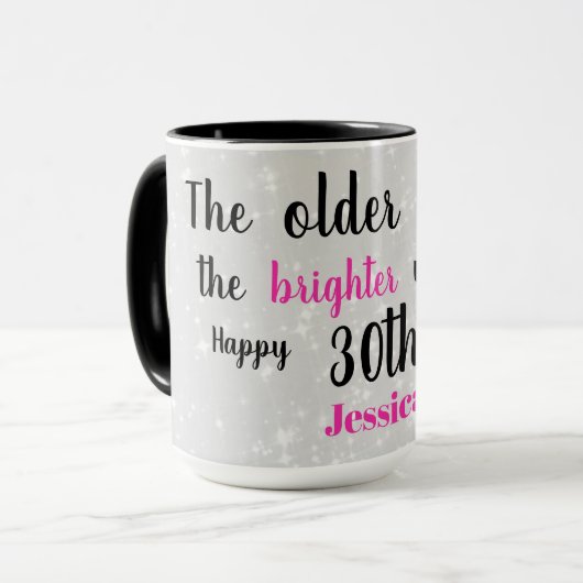 Cute Happy 30th Birthday Mok (Voorkant links)