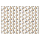 Cute happy alpaca met vlinder cartoon tafelkleed (Voorkant (Horizontaal))