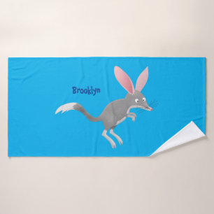 Cute happy Australian bilby cartoon Bad Handdoek