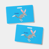 Cute happy Australian bilby cartoon Badge (Voor- en achterkant)