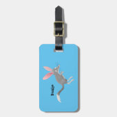 Cute happy Australian bilby cartoon Bagagelabel (Voorkant verticaal)
