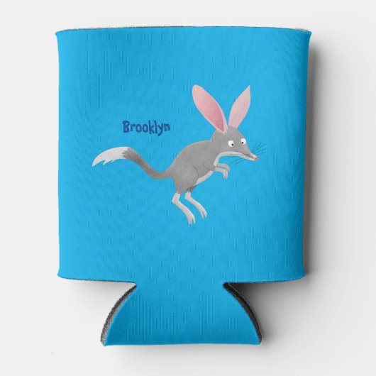 Cute happy Australian bilby cartoon Blikjeskoeler (Voorkant)