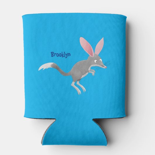 Cute happy Australian bilby cartoon Blikjeskoeler (Achterkant)