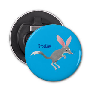 Cute happy Australian bilby cartoon Button Flesopener