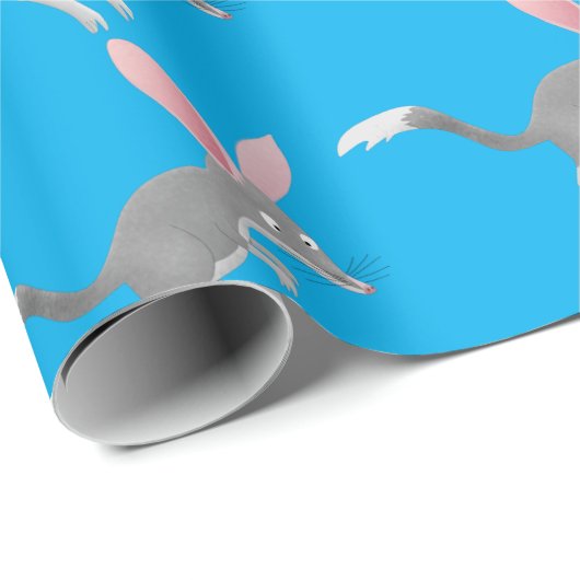 Cute happy Australian bilby cartoon Cadeaupapier (Rol Hoek)