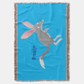 Cute happy Australian bilby cartoon Deken (Voorkant Verticaal)