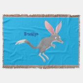 Cute happy Australian bilby cartoon Deken (Voorkant)