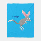 Cute happy Australian bilby cartoon Fleece Deken (Voorkant)