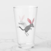 Cute happy Australian bilby cartoon Glas (Achterkant)