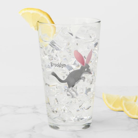 Cute happy Australian bilby cartoon Glas (Voorkant ijs)