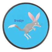 Cute happy Australian bilby cartoon Hockey Puck (Voorkant)