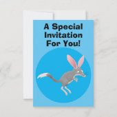 Cute happy Australian bilby cartoon Kaart (Achterkant)