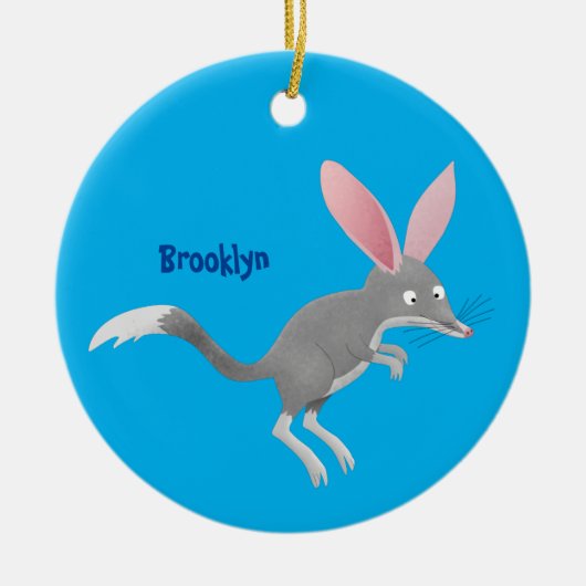 Cute happy Australian bilby cartoon Keramisch Ornament (Voorkant)