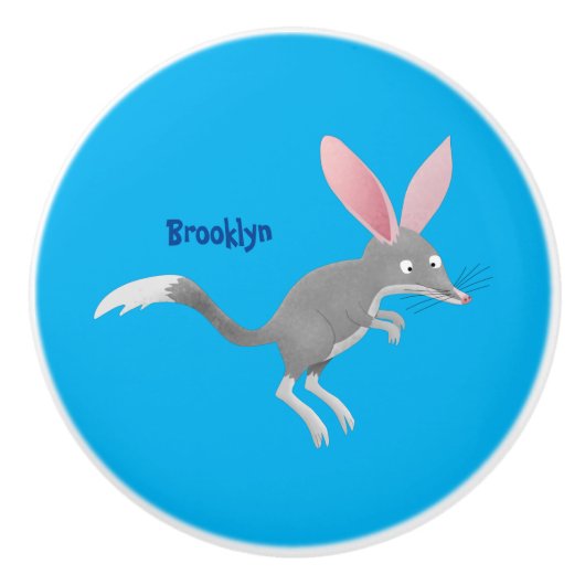 Cute happy Australian bilby cartoon Keramische Knop (Voorkant)