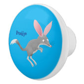 Cute happy Australian bilby cartoon Keramische Knop (Rechts)