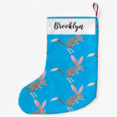 Cute happy Australian bilby cartoon Kleine Kerstsok (Achterkant)